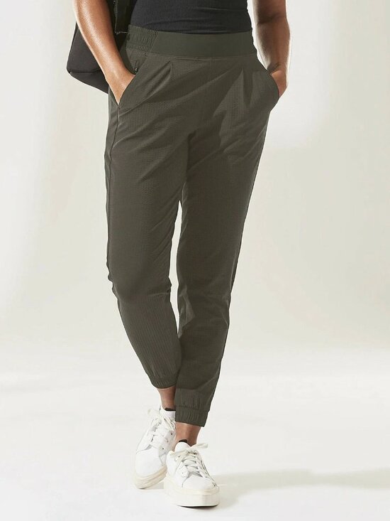 Athleta Pants - Athleta Women's Olive Textured Brooklyn Jogger Pants Size 14 - 54343